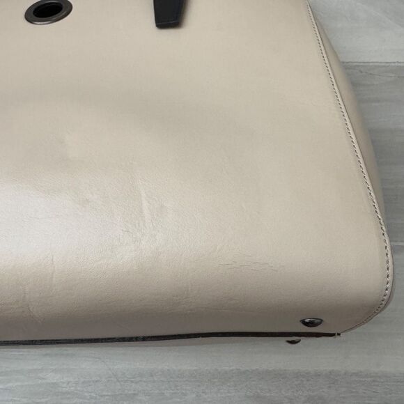 Vittoria Napoli Color-block Tote Bag Leather Made in Italy - Picture 6 of 11